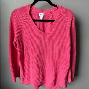Bright Pink Old Navy V-Neck Sweater